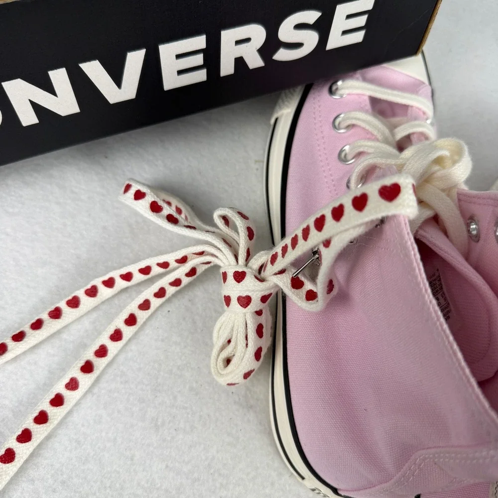 Converse Chuck Taylor All Star Womens 8.5 UK 6.5 Valentine Heart Charm Pink - Picture 9 of 15